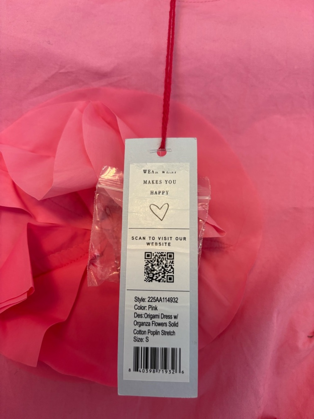 Frances Valentine Poplin Origami Flower Boatneck Sleeveless Midi Dress Small NWT - Picture 15 of 16